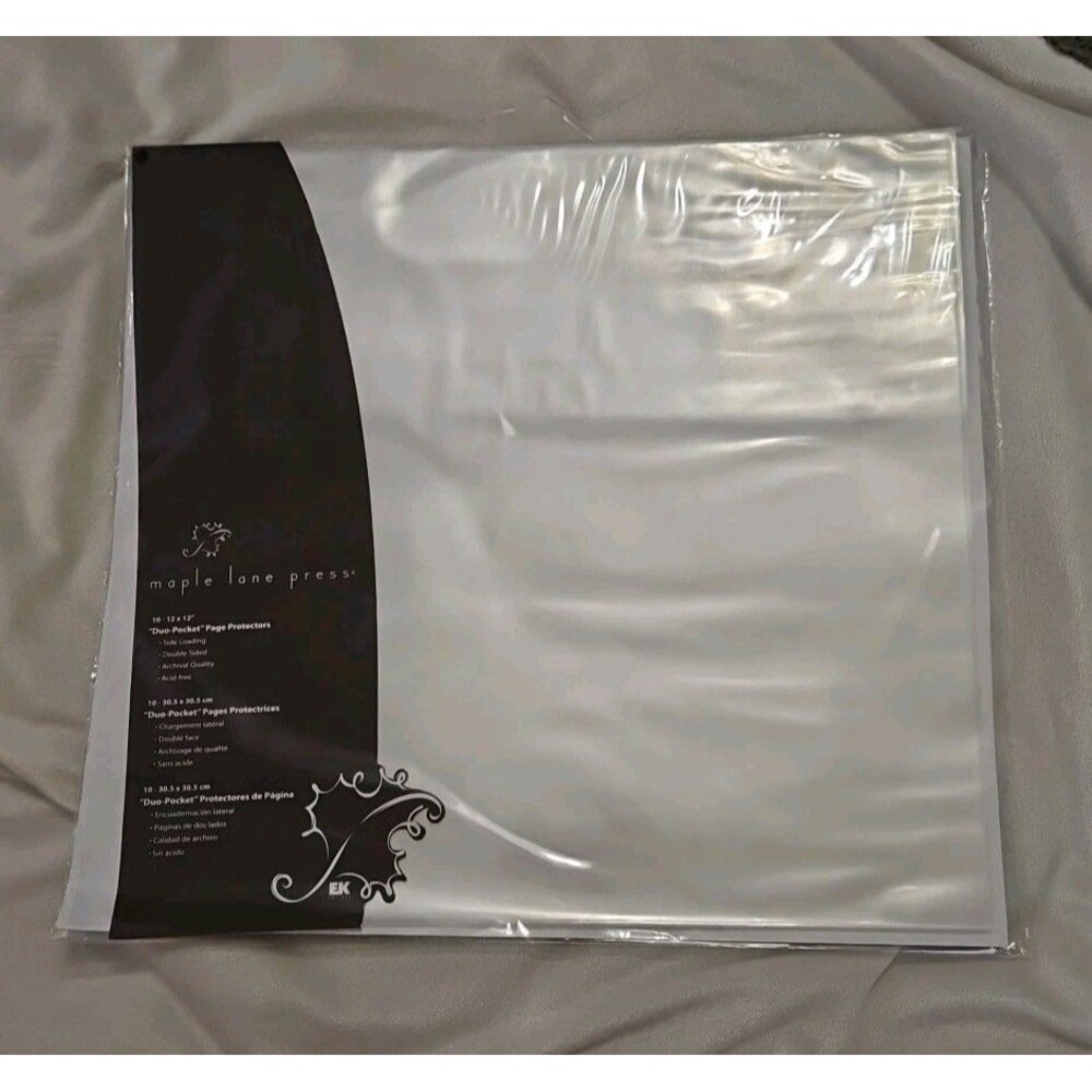 NIP Maple Lane Press 12"×12" Duo-Pocket Page Protectors 10 Page Refill Pack